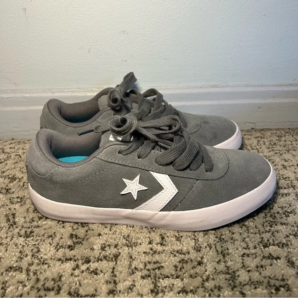 Converse All Stars Point Star Ox Cool Grey Suede Sneakers Size 6